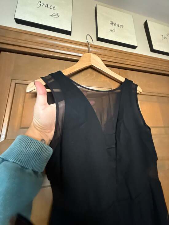 Fable Mesh Inset Sheer V-Neck Bodycon Mini Dress - Picture 2 of 8